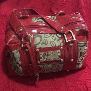 Authentic Red and Khaki BEBE BAG